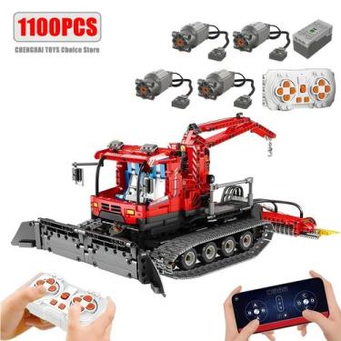 Imagem de Blocos De Montar De Inverno RC Snow Groomer, Carro Elétrico De Control