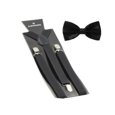 Imagem de Kit Suspensório Gravata Borboleta Infantil Ou Adulto