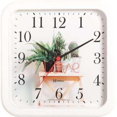 Imagem de Relógio Parede 23cm Silencioso Branco Cozinha Herweg 660053S