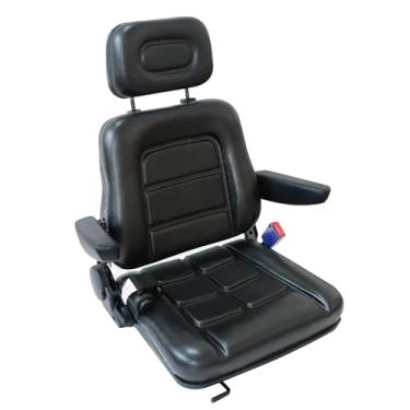 Imagem de GXARTS Assento universal para trator de escavadeira, escavadeira, com ângulo ajustável, microinterruptor e deslizante, compatível com trator, escavadeira, retroescavadeira, escavadeira, escavadeira