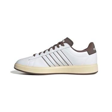 Imagem de adidas Grand Court 2.0 Tênis masculino, Branco/Branco/Earth Strata, 46