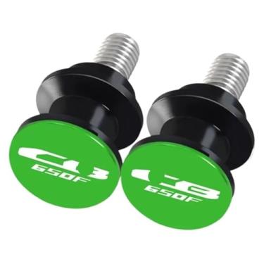 Imagem de BYYINGSUS Compatível com CB650R CB650F CB 650R 650F 8 mm Carretéis de braço oscilante de alumínio CNC para motocicletas acessórios deslizantes Cb650r Cb650f (CB650F Verde)