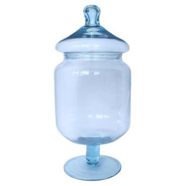 Imagem de Bomboniere de Vidro Com Tampa e Pé Ø30x14cm Vidro. - Papel Mâchè