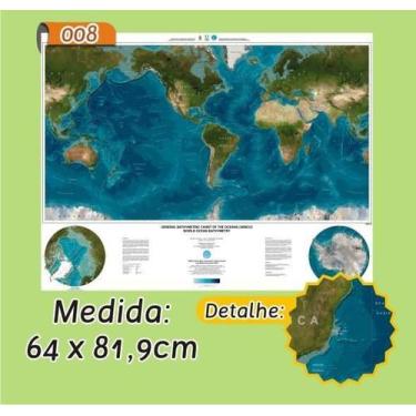 Imagem de Mapa Mundi em Painel de Lona - Modelo 8 - Micro Oficina