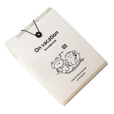 Imagem de Acouto Pasta de Arquivo Expansível Portátil - Documento Acordeão Vertical para Estudantes e Profissionais e Solução de Armazenamento Personalizável (Feriado do Miau)