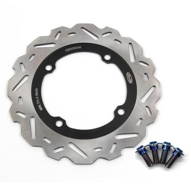 Imagem de Arashi Rotor de disco de freio traseiro com parafusos de montagem para Honda CB500F CB500X CBR500R 2013-2021, CMX REBEL 500 17-21, CB650R NEO SPORT CAFE 19-21, CB650F CBR650F 14-18, acessórios de