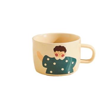 Imagem de Conjunto de pratos personalizados domésticos fofos criativos utensílios de mesa de cerâmica - caneca-pai