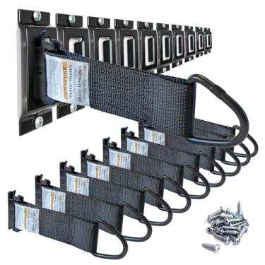 Imagem de MorScan Pacote com 10 compartimentos individuais E-Track Tie Down e pacote com 10 cordões de corda de 5 cm x 15 cm com anéis D, kit de amarração de trilho E tamanho pequeno preto, pontos de ancoragem