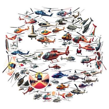 Imagem de 50 peças adesivos de viagem de helicóptero de aviação, adesivos engraçados, arte detalhada, decalques de graffiti para mala, geladeira, telefone, bagagem, laptop, guitarra, carro, adesivo, brinquedos