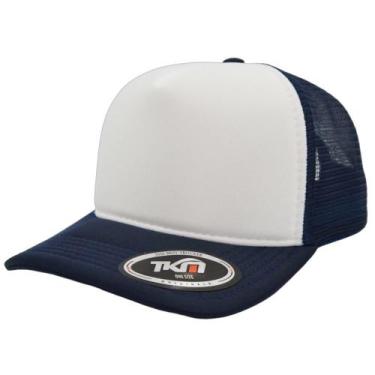 Imagem de Boné Trucker TKM Bicolor, Azul marinho, Branco