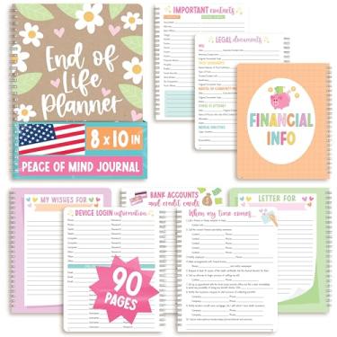 Imagem de Caderno organizador de planejamento de fim de vida – Organizador de planejamento imobiliário, agenda de livro da morte, caderno de arquivos de emergência para morte, fichário de fim de vida, livro de