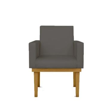 Imagem de Kit 04 Cadeiras Escritório Reforçadas Courino Cor cinza