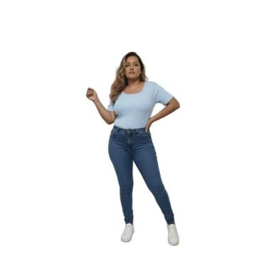 Imagem de Blusa Feminina Canelada Manga Curta  Conforto, Elasticidade e Caimento