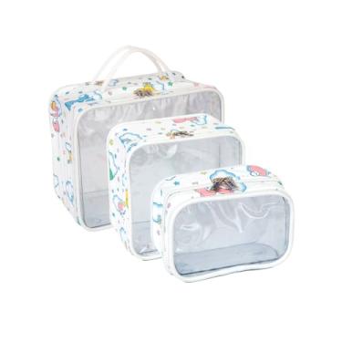 Imagem de Kit 3 Pçs Necessaries Bebê e Infantil Impermeável com Visor e Zíper