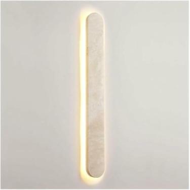 Imagem de WLHAZMWY Candeeiro de parede, pedra natural, mármore, criativo, suporte de parede, branco, suave, arandela, moderno, luz à prova d'água