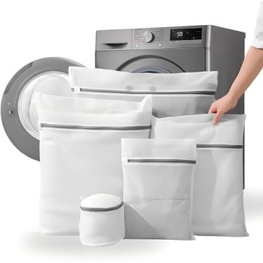 Imagem de Kit 5 Sacos para Lavar Roupas Delicadas na Máquina de Lavar, Duráveis | Proteção Total Contra Danos e Desgaste | Zíper Reforçado | Perfeito para Roupas Íntimas – Qualidade Premium