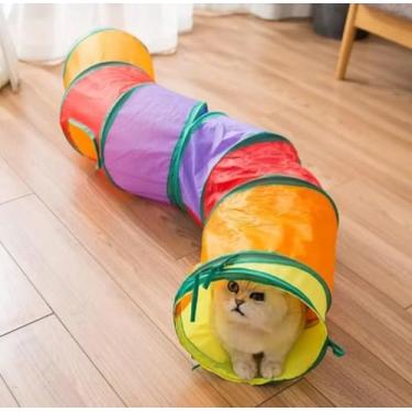 Imagem de Brinquedo Para Pets Túnel Labirinto Para Gatos Colorido