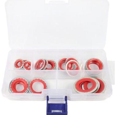Imagem de XMHF 30 peças 15-32241 Equipamento original Vedações de Compressor AC, Vedação Autocentralizada Automotiva, Kit de Arruela de Vedação de Porta do Compressor de Ar Condicionado