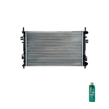 Imagem de Kit Radiador Ford Fiesta 2002/2010 Com Ar + Aditivo Radiador Radiex R1882 Verde