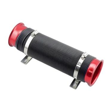 Imagem de FALVFUN Tubo de admissão de turbina de carro de 7,6 cm, tubo de admissão de ar frio de veículo flexível de alumínio ajustável, tubo de entrada turbo de duto automotivo, universal para caminhão