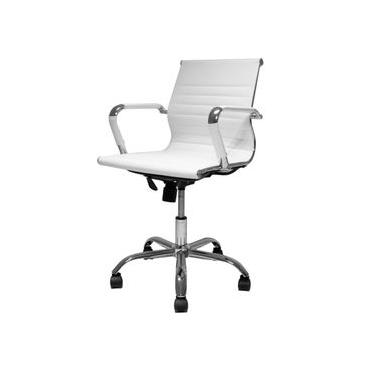 Imagem de Cadeira de Escritório Stripes Diretor Charles Eames Eiffel Branca - Design Moderno, Ergonômica, Base Eiffel