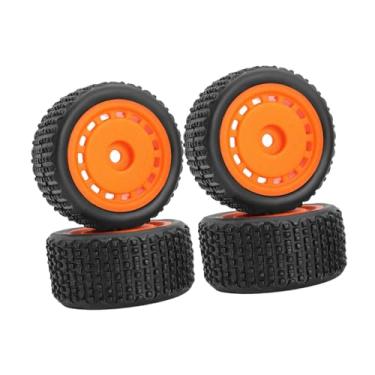 Imagem de Dynwave Kit com 4 Cubos de Roda para Upgrade, Fácil de Instalar, Leve e Premium, Encaixe Hexagonal de 7mm, Substitui a Peça Original 244016 para Carro RC 1:28, Laranja