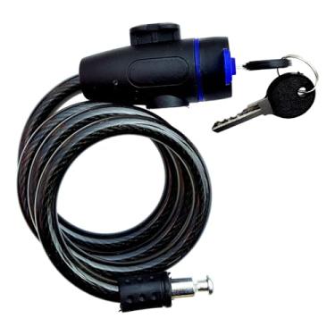 Imagem de simhoa Cadeado de cabo para bicicleta, equipamento premium para bicicletas, acessório de substituição versátil, portátil, fácil de instalar, prático, com 2