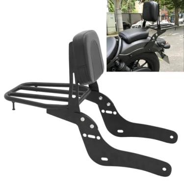 Imagem de Motaux Passenger Sissy Bar com bagageiro encosto para Honda Rebel 300 500 CMX300 CMX500 2017-2025, preto