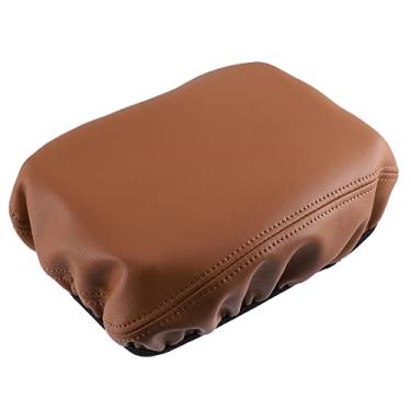 Imagem de A ABSOPRO Almofada de console central de carro à prova d'água para assento de braço protetor de capa marrom para Subaru Outback Legacy 2020-2023