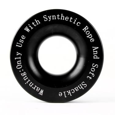 Imagem de BCJCLTS Anel de Recuperação 29,937.1 kg Guincho Snatch Reboque Anel de Reboque, Sistema de Polia de Combate, para ATV UTV SUV Caminhão Off-Road Veículo Reboque Recuperação de Manilha Macia (Preto)