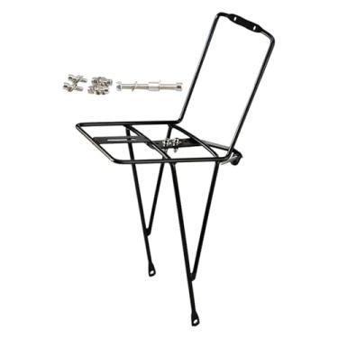 Imagem de Generic Bagageiro dianteiro para bicicleta, suporte para bolsas e bagagem, alforje leve para equipamentos, bagageiro dianteiro para ciclismo e viagens.