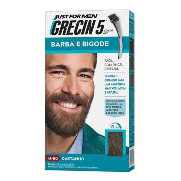 Imagem de Grecin 5 Barba e Bigode Gel Tonalizante Castanho