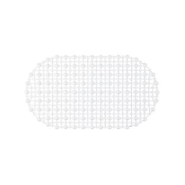 Imagem de Tapete Antiderrapante para Box Banheiro com Ventosas 40x70cm – Tapete de Chuveiro Massageador para Pés Segurança Antiescorregante (TransparenteBolinha)