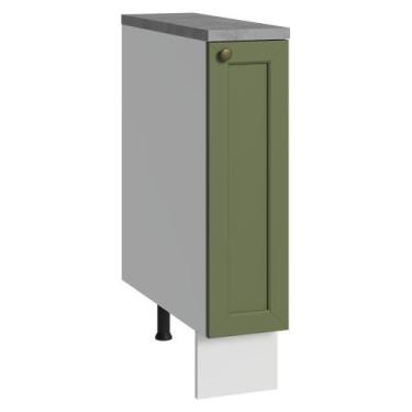 Imagem de Balcão Porta-temperos 20 Cm 1 Porta Branco/verde Vik Madesa