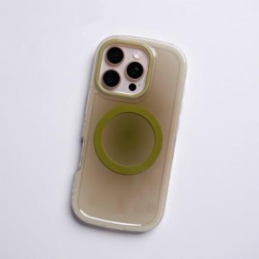 Imagem de Capa magnética Candy Color para iPhone 16 Pro Max, 15, 15Pro, 14 e 13, com carregamento sem fio, capa de silicone macio e brilhante, preta e verde, para iPhone 15 Pro Max