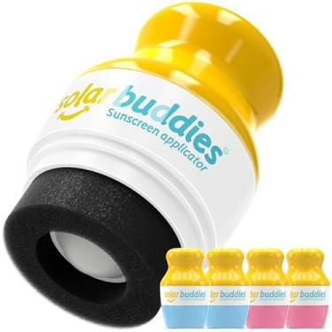 Imagem de Aplicador de Protetor Solar Solar Buddies – Verde, Kit com 2 – Recarregável, Livre de BPA, com Esponja e Roll-on para Protetor Solar, Suncream e Loções – Para Crianças, Adultos e Famílias – Capacidade de 100 ml/3.4 fl oz, Tamanho Perfeito para Viagens