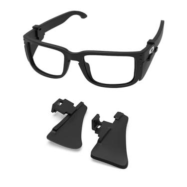 Imagem de PapaViva Protetores laterais de óculos de segurança para óculos de sol Oakley Holbrook/XL/XS/AF/S/XXL/XXS - Durável e antiderrapante, Preto