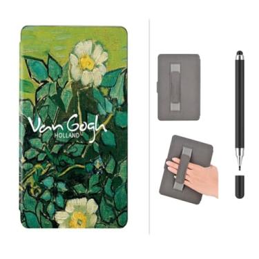 Imagem de Akacy Capa protetora dobrável pintada com alça de pulso para Kindle Paperwhite 7.0 (Geração 2024, números de modelo SA568B e SA569P), capa leve (32)