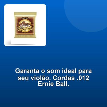 Imagem de Encordoamento Violão Aço .012 Médio Leve Ernie Ball