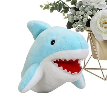 Imagem de Fantoches de Mão para Crianças | Brinquedo Educativo Tubarão de Pelúcia com Articulada | Fantoche de Mão Macio para Crianças Família Escola Creche Teatro - para Casa Escola Teatro Creche Sala de Aulas