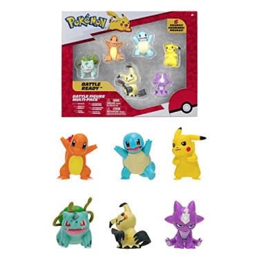 Imagem de BANDAI - Pokémon - Pacote com 6 bonecos - Wave 3 - Pikachu, Squirl, Salamèz, Bulbizare, Mimiki, Toxizap - JW2684