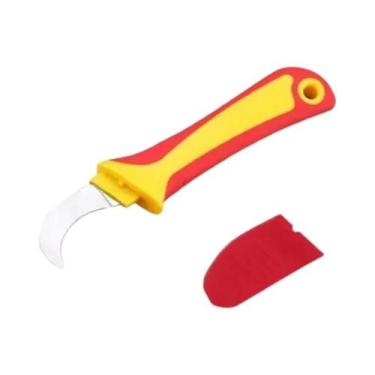 Imagem de Faca Decapadora De Fios Isolados Para Eletricistas Com Lâmina Reta E C