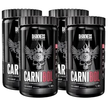 Imagem de Darkness Carnibol, Proteína Ultra-Concentrada de Carne Bovina, Sabor Chocolate, 900g, Kit com 4 Unidades