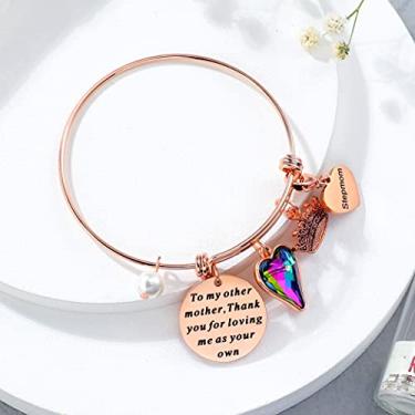 Imagem de Presentes de Natal para filha, mãe, avó, professora, prima, tia, pulseiras femininas, joias de ouro rosa, coroa de coração, pingente de pérola, pulseira, presente de aniversário de agradecimento