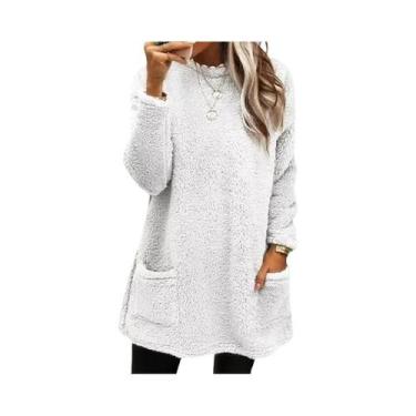 Imagem de Casaco De Moletom Feminino De Inverno Quente Com Forro De Lã, Estilo S