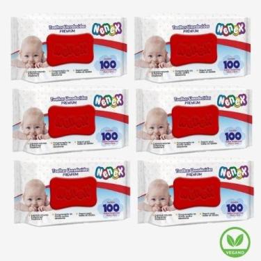Imagem de Kit 6 Toalhinhas Lenços Umedecidos Premium VEGANO com 100 Unidades - N
