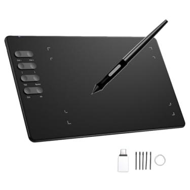 Imagem de Diydeg Tablet de Desenho Gráfico, 195x122mm 16384 Níveis de Pressão 8 Teclas de Atalho e Adaptador Stylus OTG Tablet Gráfico Com Sketchbook Illustrator para Escrita, Ensino, de (P5)