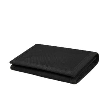 Imagem de Carteira pequena para moedas de desenho animado, carteira com três dobras, leve com zíper para estudantes, homens, viagens, uso ao ar livre, Preto, 4.7X0.5inch, Moderno