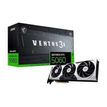 Imagem de Placa de Vídeo MSI RTX 5060 VENTUS 3X NVIDIA 8GB GDDR7 DLSS 4 Triple Fan RTX 5060 8G VENTUS 3X OC-Unissex