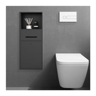 Imagem de Nicho de chuveiro de aço inoxidável, prateleira de parede para quarto molhado à prova d'água, xampu embutido papel higiênico escova organizador de chuveiro, casa sala de estar cozinha banheiro